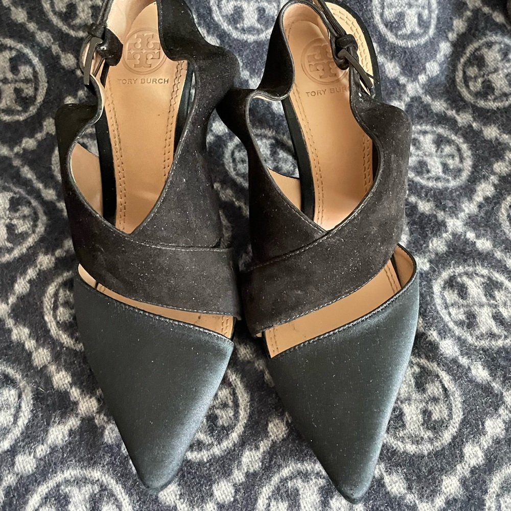 Tory Burch Satin /Suede Dress Shoes